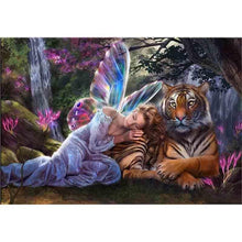 Load image into Gallery viewer, Fairy with Tiger Diamond Painting Kit - DIY
