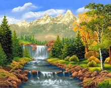 Load image into Gallery viewer, Landscape Waterfall Diamond Painting Kit - DIY
