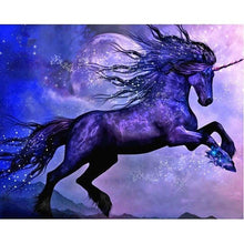 Load image into Gallery viewer, Purple Unicorn Diamond Painting Kit - DIY
