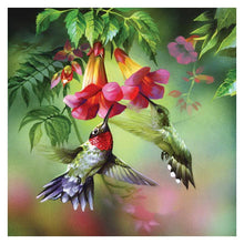 Load image into Gallery viewer, Hummingbird Full Flowers Diamond Painting Kit - DIY
