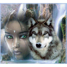 Load image into Gallery viewer, Beauty And Wolf Diamond Painting Kit - DIY
