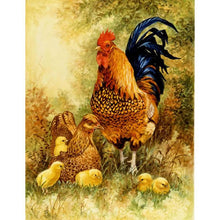 Load image into Gallery viewer, Big rooster and chick Diamond Painting Kit - DIY
