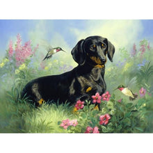 Load image into Gallery viewer, Dogs And Flowers Diamond Painting Kit - DIY
