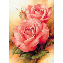 Load image into Gallery viewer, Pink Flower Diamond Painting Kit - DIY
