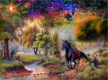 Load image into Gallery viewer, Black Horse Diamond Painting Kit - DIY
