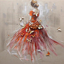 Load image into Gallery viewer, Red Ballet Girl Diamond Painting Kit - DIY
