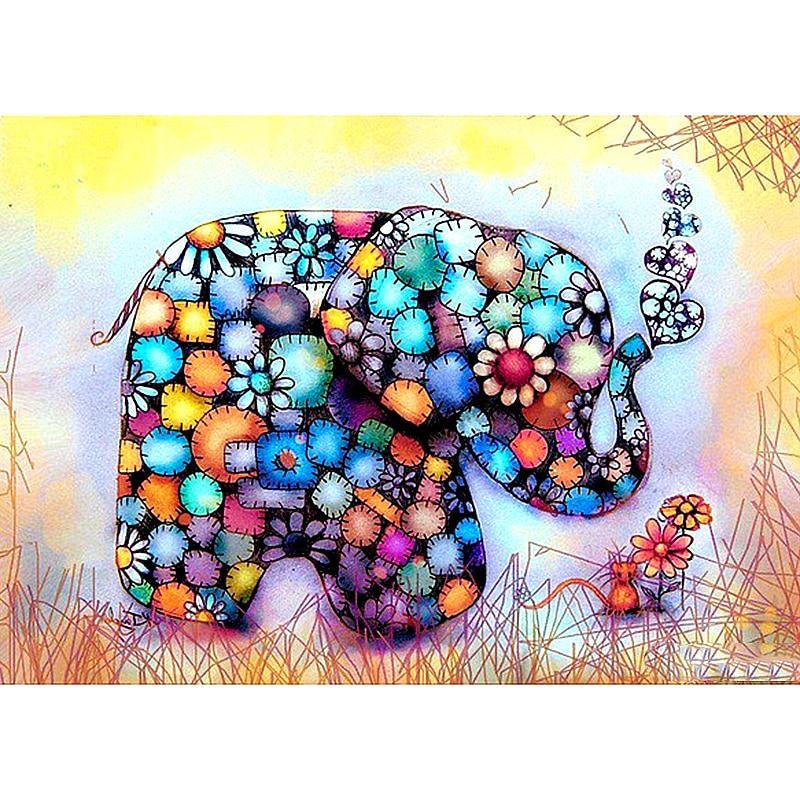 Color Elephant Diamond Painting Kit - DIY