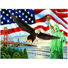 Load image into Gallery viewer, Eagle Liberty Statue Diamond Painting Kit - DIY
