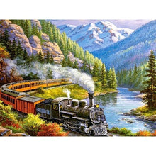 Load image into Gallery viewer, Train Landscape Diamond Painting Kit - DIY
