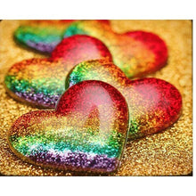Load image into Gallery viewer, Rainbow Heart Love Diamond Painting Kit - DIY
