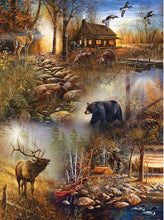 Load image into Gallery viewer, Elk And Bear Diamond Painting Kit - DIY
