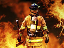 Load image into Gallery viewer, Courageous Firefighter Diamond Painting Kit - DIY
