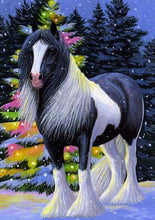 Load image into Gallery viewer, Horses Black And White Diamond Painting Kit - DIY
