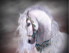Load image into Gallery viewer, Horse White Night Diamond Painting Kit - DIY
